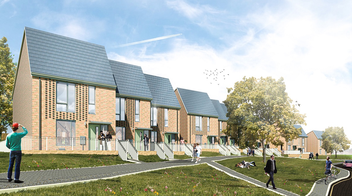 CGI of new homes on Balderstone Road