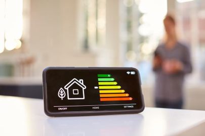 Smart Energy Meter In Kitchen Measuring Energy Eff