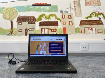 Laptop displaying RBH website