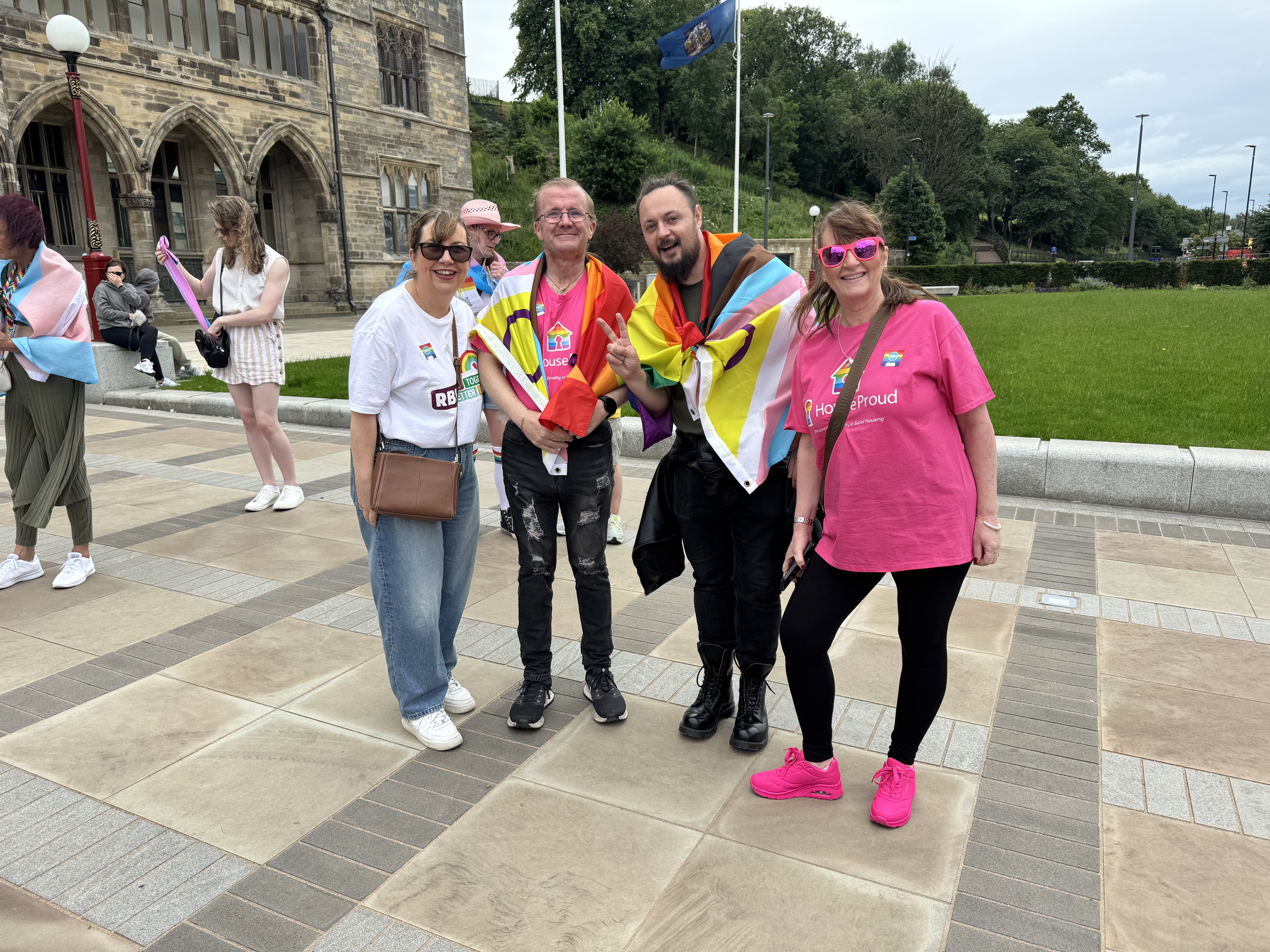 RBH customers and colleagues at the Rochdale Pride event outside the town hall